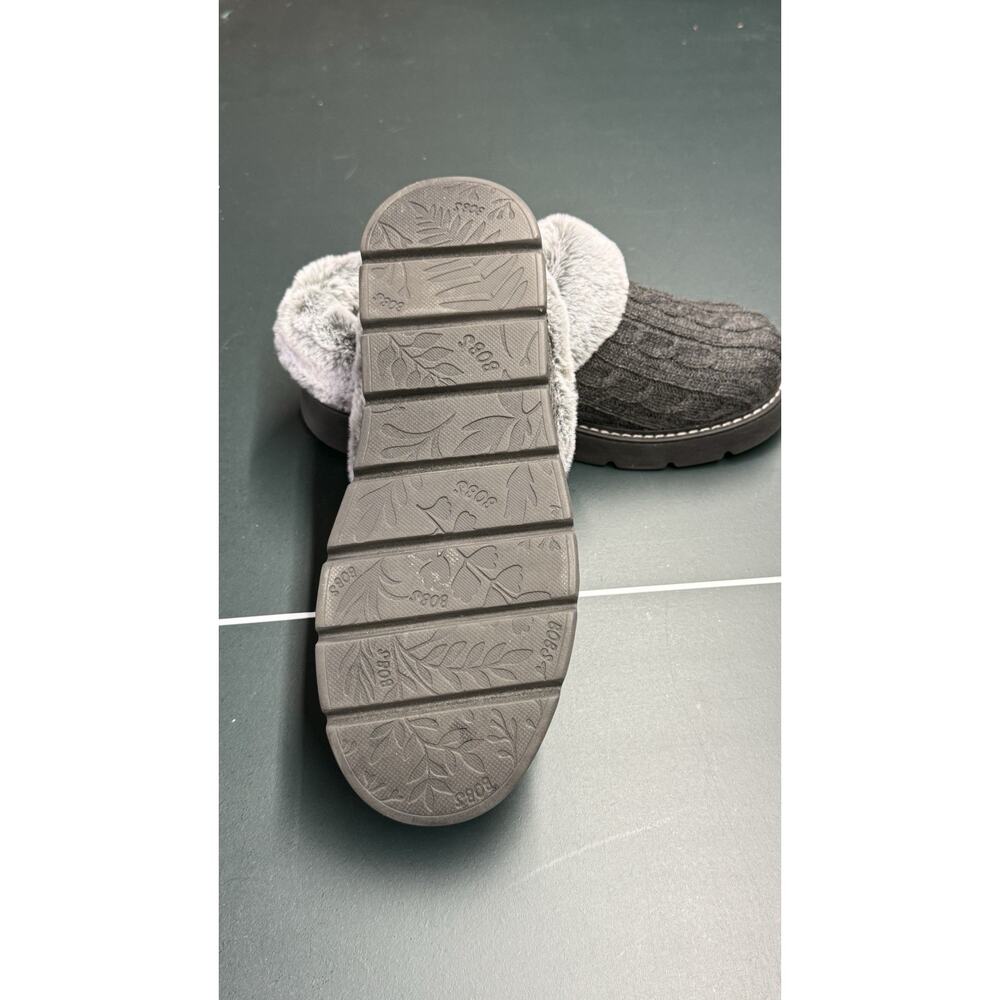Skechers Bobs Women's Warm Greetings Keepsake Light Slippers Charcoal Size 10 - Picture 4 of 7